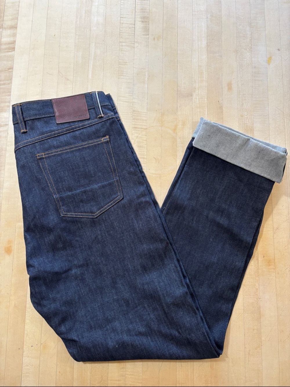 Gustin Jeans Men's 40x38 California Straight-Fit Selvedge Raw Denim #116699